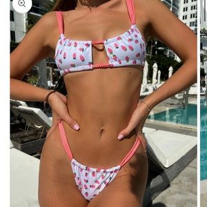 Strawberry Milk Mob Strawbaby bikini set (top & bottom) size small